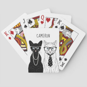 Katten kopplar ihop tillfogar ditt namn casinokort