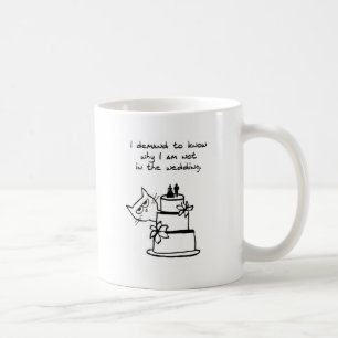 Katten kraschar bröllop - rolig kattkaffemugg kaffemugg