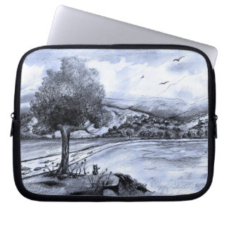 Katten landskap in sleeven laptop sleeve