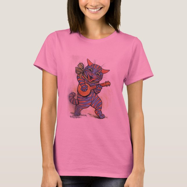 Katten leker banjoen t-shirt (Framsida)