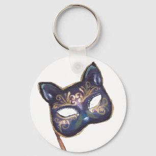 Katten maskerar Venetian Keychain maskerar Nyckelring
