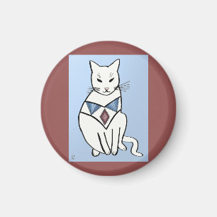 Katten med diamanten förser med krage magnet