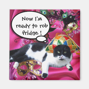 KATTEN MED HARLEQUINHATTEN OCH MASKERADPARTYET MAGNET