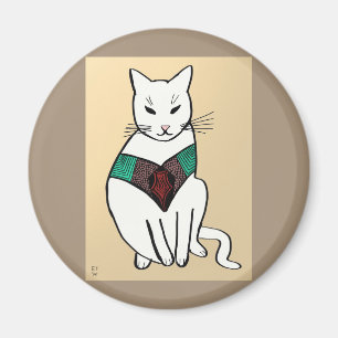 Katten med rubyen förser med krage magnet