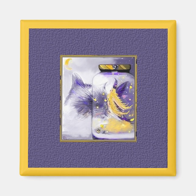 Katten och de fem! Magnet (Framsidan)