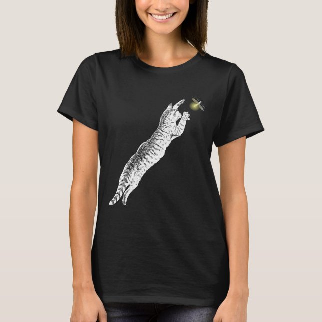 Katten och de fem t-shirt (Framsida)