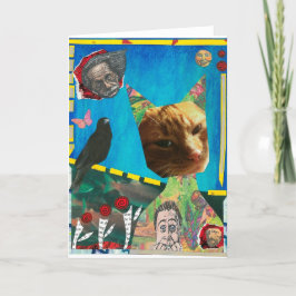 Katten och fågelkortet kort