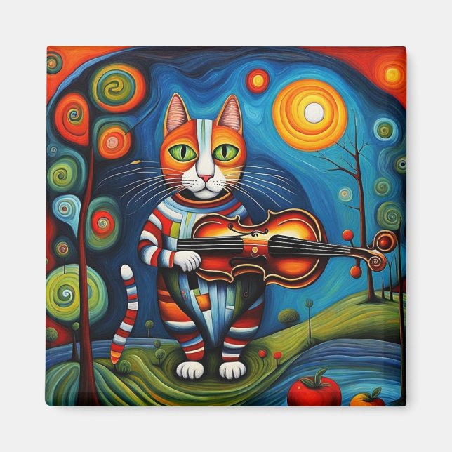 Katten och flamman magnet (Framsidan)