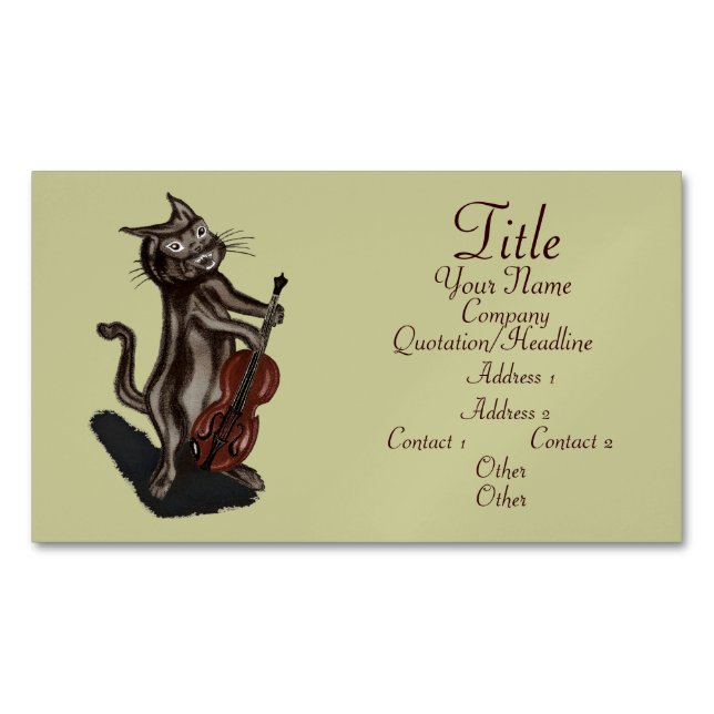 Katten och flamman visitkortmagnet (Framsida)