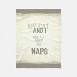 Katten och jag är All om ta sig en tupplur Fleecefilt