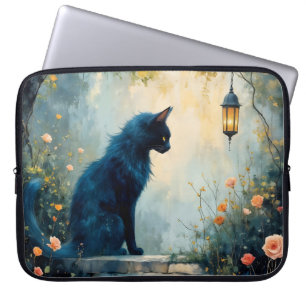 Katten Och Rosorna Elektronikväska Laptop Fodral