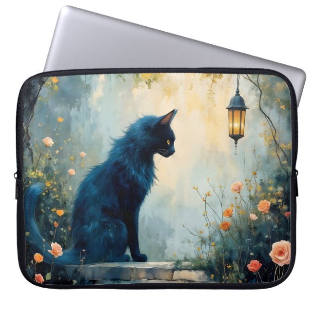 Katten Och Rosorna Elektronikväska Laptop Fodral (Framsidan)
