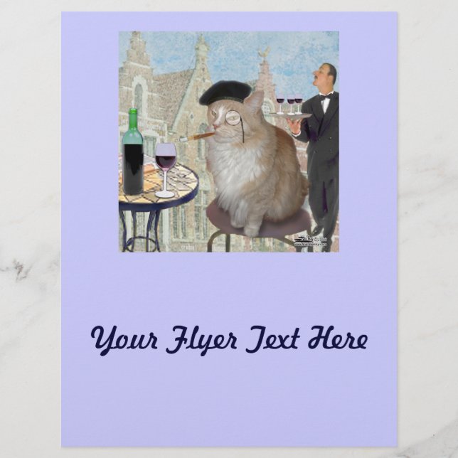 Katten på Caféet Reklamblad (Framsidan)