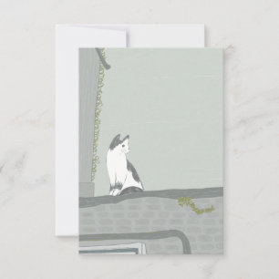 Katten på stängslet tack kort