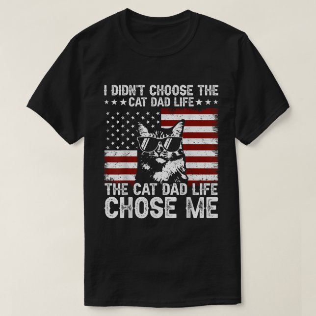 Katten Pappa Life valde mig en fin katt pappa Kitt T Shirt (Design framsida)