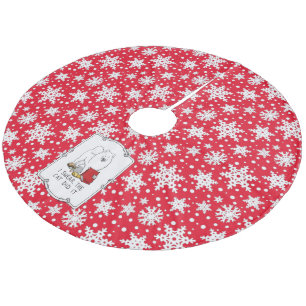 Katten provade Hund. Julgransmatta Fleece