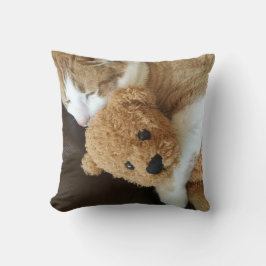 Katten rymmer den gammala nallen kudde