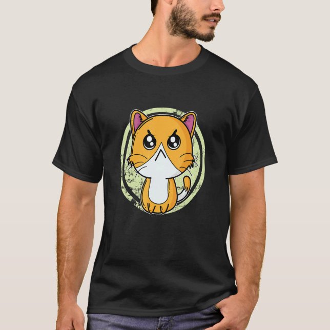 Katten ser dyster ut t shirt (Framsida)