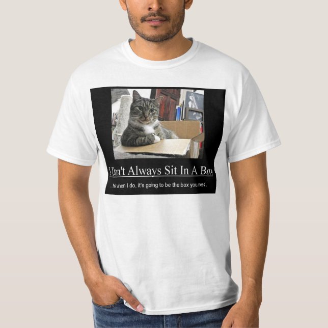 Katten sitter boxas in… t shirt (Framsida)