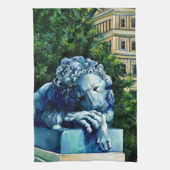 Katten som åt Kanarieöarna Kökshandduk (Vertikal)