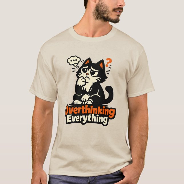 Katten Som Överanalyserar Allt T Shirt (Framsida)