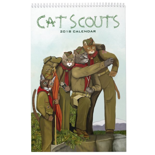 Katten spanar 2018 gulliga campa kattkalender kalender (Omslag)