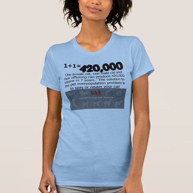 katten spay den könlösa t-skjortan t shirt (Framsida)