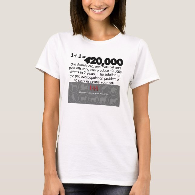 katten spay den könlösa t-skjortan tee shirt (Framsida)