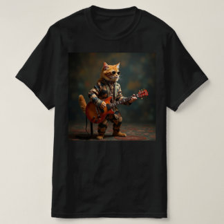 Katten spelar gitarr. t shirt