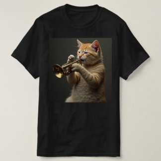 Katten spelar trumpet. t shirt