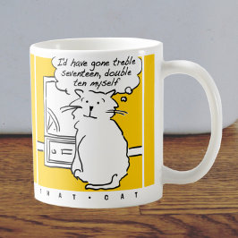 Katten tittar på Darts på TV. Dart Player Kaffemugg