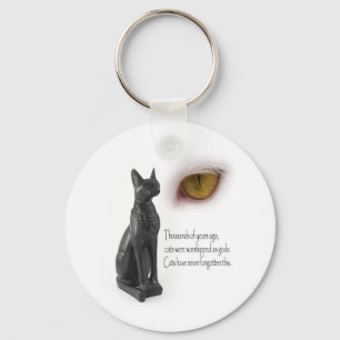 Katten var gudar nyckelring