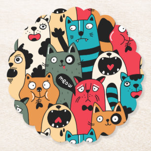 Kattenflocken Underlägg Papper