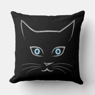 Kattens ansikte kudde