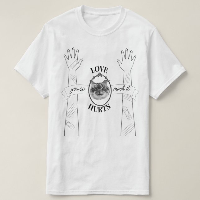 Kattens arg ansikte på skjortan t shirt (Design framsida)