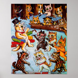 Kattens Bandits, Louis Wain Poster