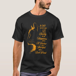 Kattens bästa vän är en lärare Lycka Och Terapi T Shirt