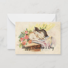 Kattens dag är en dag för alla hjärtans dag anteckningskort