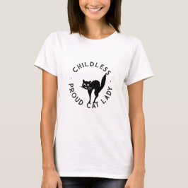 Kattens Dam-typografi, som är färglös, rolig svart T Shirt