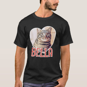 Kattens enkla, moderna, lekande hjärta Namn och fo T Shirt