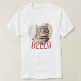 Kattens enkla, moderna, lekande hjärta Namn och fo T Shirt