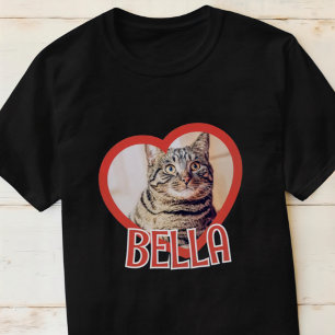 Kattens enkla, moderna, lekande hjärta Namn och fo T Shirt