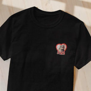 Kattens enkla, moderna, lekande hjärta Namn och fo T Shirt