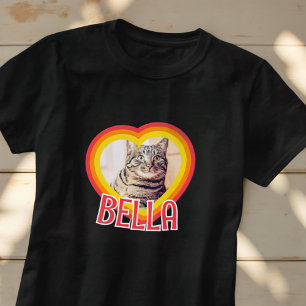 Kattens enkla, moderna, lekande hjärta Namn och fo T Shirt