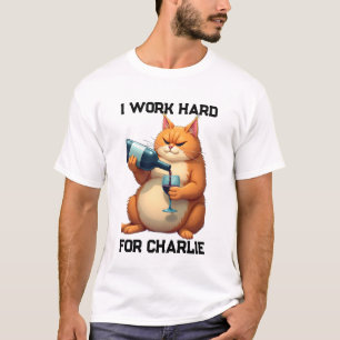 Kattens enkla moderna roliga namn och foto t shirt