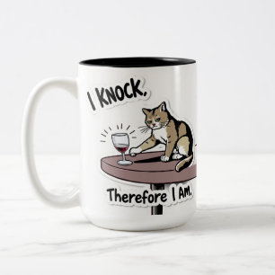 Kattens filosofi Två-Tonad mugg