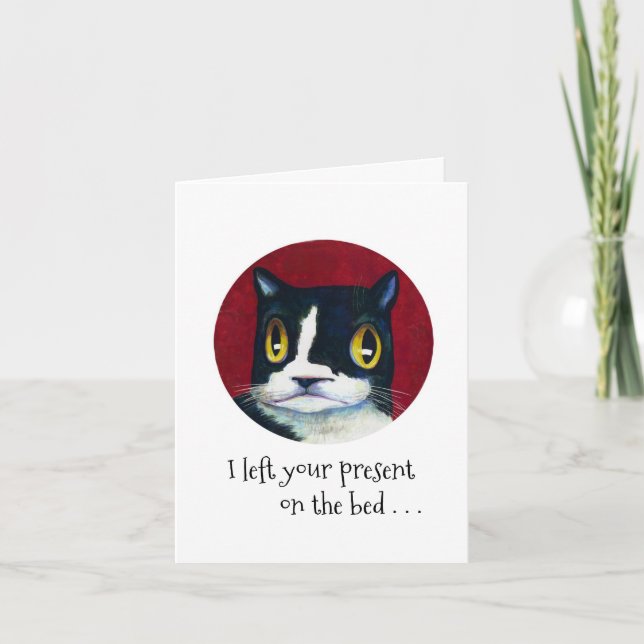 Kattens födelsedagsutfall! kort (Framsida)