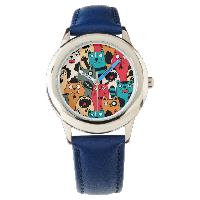 Kattens folkmassa armbandsur (Framsida)