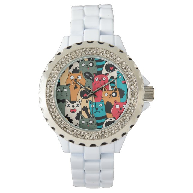 Kattens folkmassa armbandsur (Framsida)