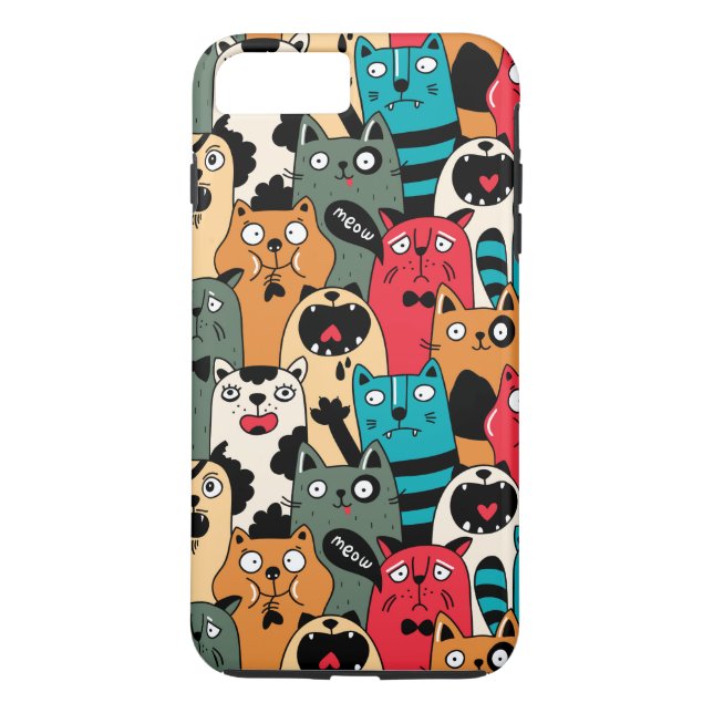 Kattens folkmassa Case-Mate iPhone skal (Baksida)